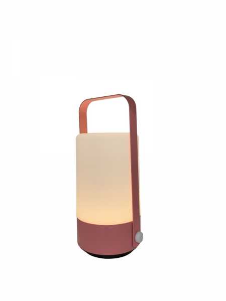 LED Lampe Metall Rosa Seitenansicht